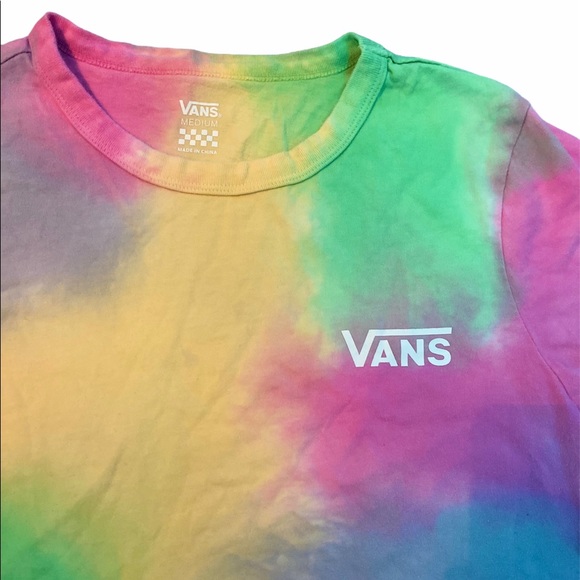 Vans Ladies Unique Tie Dye Short Sleeve Tee Shirt - Picture 6 of 10